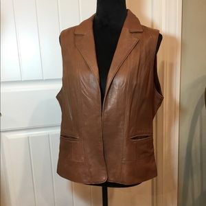 Coldwater Creek leather vest